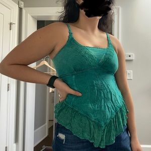 💕3 FOR $30 Beautiful Teal Boho Tanktop